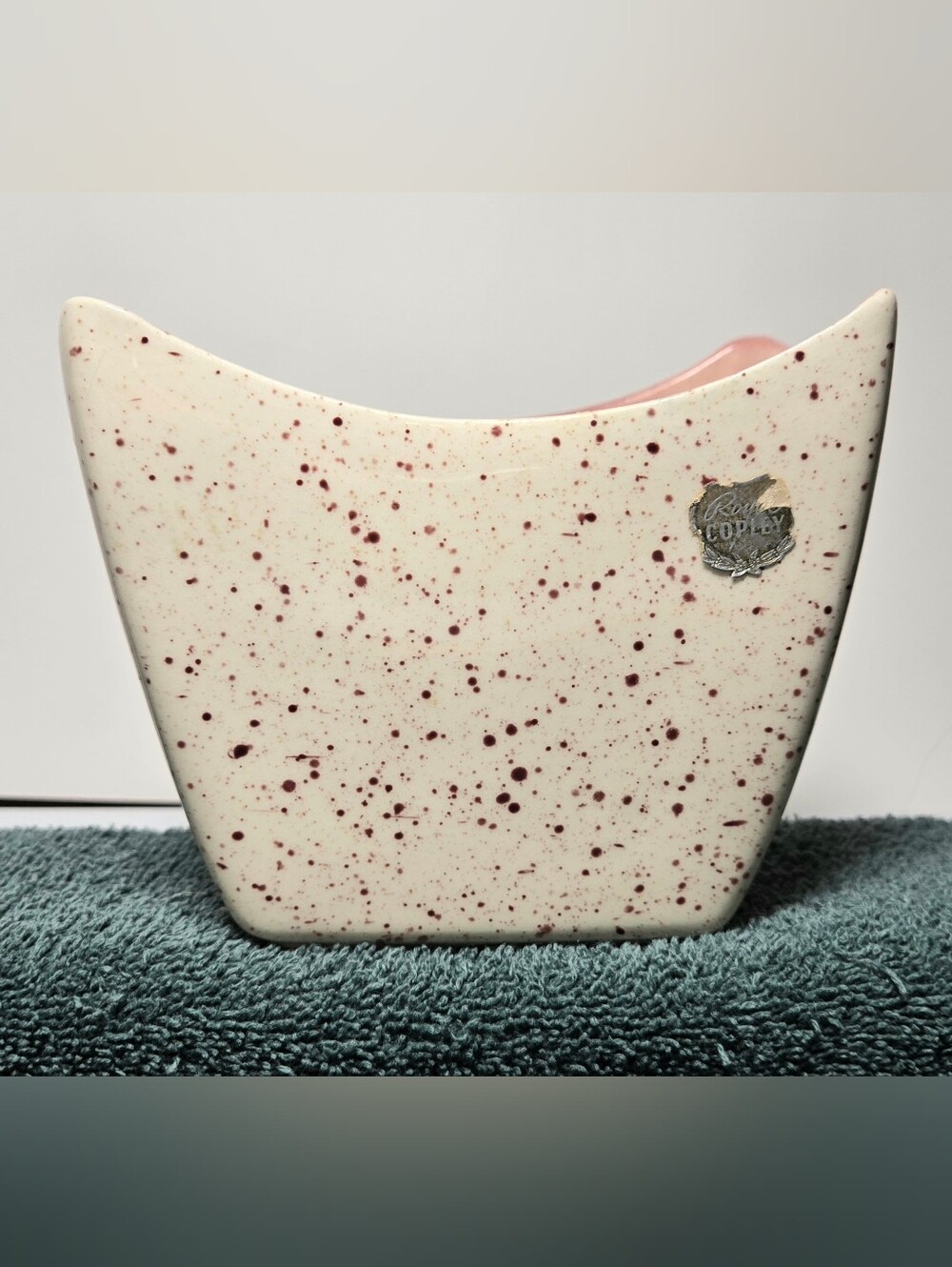 Vintage Royal Copley Speckled Pottery Planter